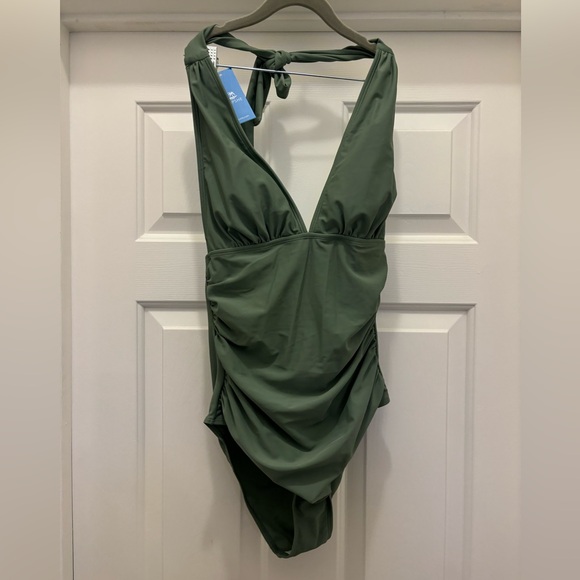 CUPSHE V-Neck Halter Top One Piece Size Small - Picture 9 of 12